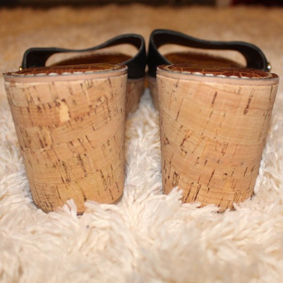 Sam Edelman Reid Wedge Sandals Black Strap - Picture 3 of 8
